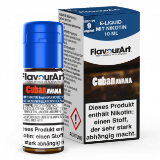FlavourArt - Cuban Avana E-Zigaretten Liquid 9 mg/ml 15er Packung