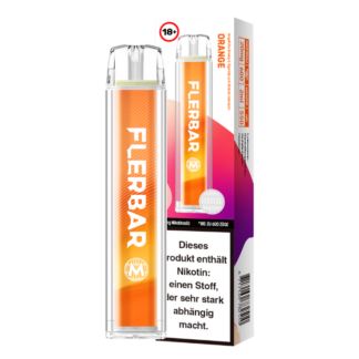Flerbar - M Einweg E-Zigarette - Orange 20 mg/ml