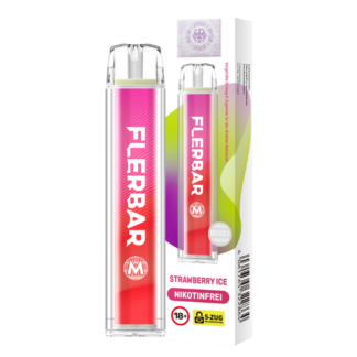 Flerbar - M Einweg E-Zigarette - Strawberry Ice 0 mg/ml