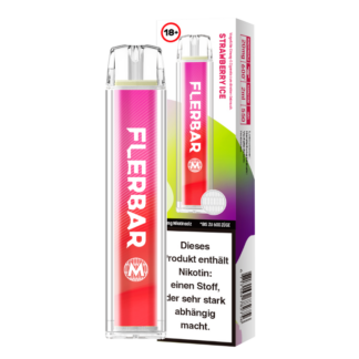 Flerbar - M Einweg E-Zigarette - Strawberry Ice 20 mg/ml