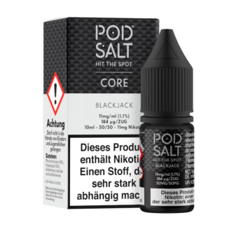 Pod Salt Core - Blackjack - Nikotinsalz Liquid 11 mg/ml 5er Packung