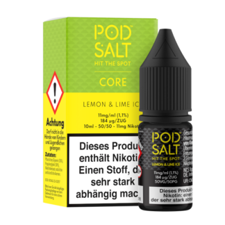 Pod Salt Core - Lemon & Lime Ice - Nikotinsalz Liquid 11 mg/ml