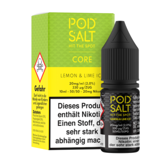 Pod Salt Core - Lemon & Lime Ice - Nikotinsalz Liquid 20 mg/ml