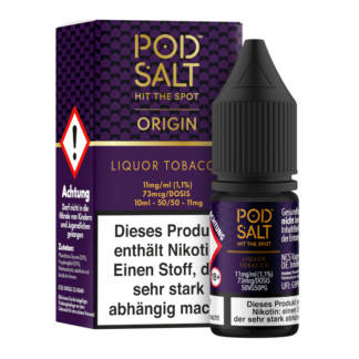 Pod Salt Origin - Liquor Tobacco - Nikotinsalz Liquid 11 mg/ml