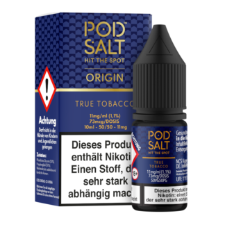 Pod Salt Origin - True Tobacco - Nikotinsalz Liquid 11 mg/ml