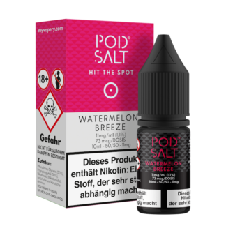 Pod Salt - Watermelon Breeze - Nikotinsalz Liquid 11 mg/ml 5er Packung