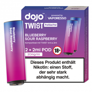 Vaporesso - Dojo - Twist Pod Blueberry Sour Raspberry 20 mg/ml (2 Stück pro Packung)