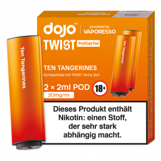 Vaporesso - Dojo - Twist Pod Ten Tangerines 20 mg/ml (2 Stück pro Packung)