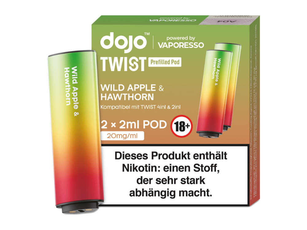 Vaporesso - Dojo - Twist Pod Wild Apple Hawthorn 20 mg/ml (2 Stück pro Packung)