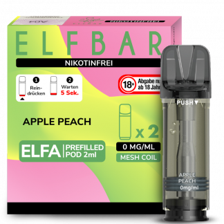 Elfbar - Elfa Pod Apple Peach 0 mg/ml (2 Stück pro Packung)