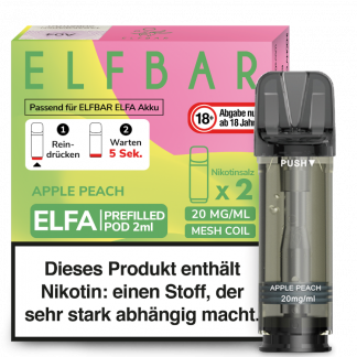 Elfbar - Elfa Pod Apple Peach 20 mg/ml (2 Stück pro Packung)