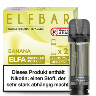 Elfbar - Elfa Pod Banana 20 mg/ml (2 Stück pro Packung)