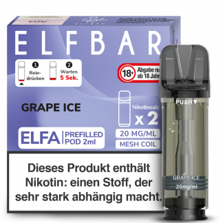 Elfbar - Elfa Pod Grape Ice 20 mg/ml (2 Stück pro Packung)
