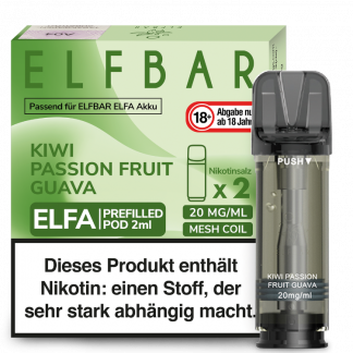 Elfbar - Elfa Pod Kiwi Passion Fruit Guava 20 mg/ml (2 Stück pro Packung)