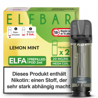 Elfbar - Elfa Pod Lemon Mint 20 mg/ml (2 Stück pro Packung)