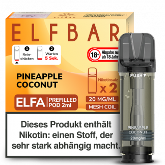 Elfbar - Elfa Pod Pineapple Coconut 20 mg/ml (2 Stück pro Packung)