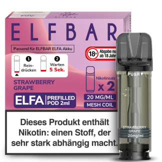 Elfbar - Elfa Pod Strawberry Grape 20 mg/ml (2 Stück pro Packung)