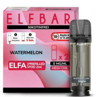 Elfbar - Elfa Pod Watermelon 0 mg/ml (2 Stück pro Packung)
