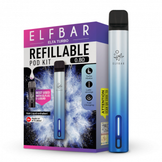 Elfbar - Elfa Turbo E-Zigaretten Set aurora-cyan 10er Packung