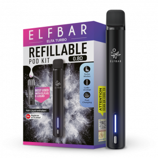 Elfbar - Elfa Turbo E-Zigaretten Set schwarz 10er Packung