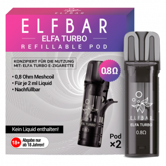 Elfbar - Elfa Turbo 0,8 Ohm Pod (2 Stück pro Packung)