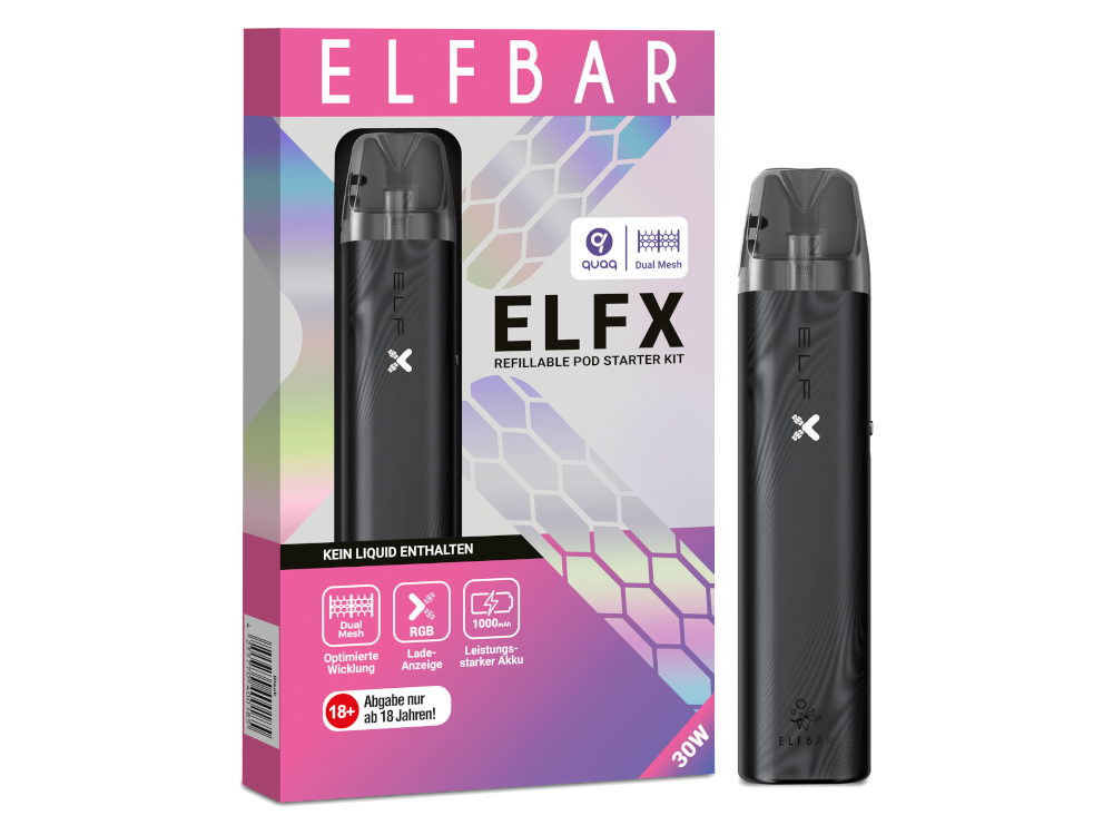 Elfbar - Elfx E-Zigaretten Set schwarz 10er Packung