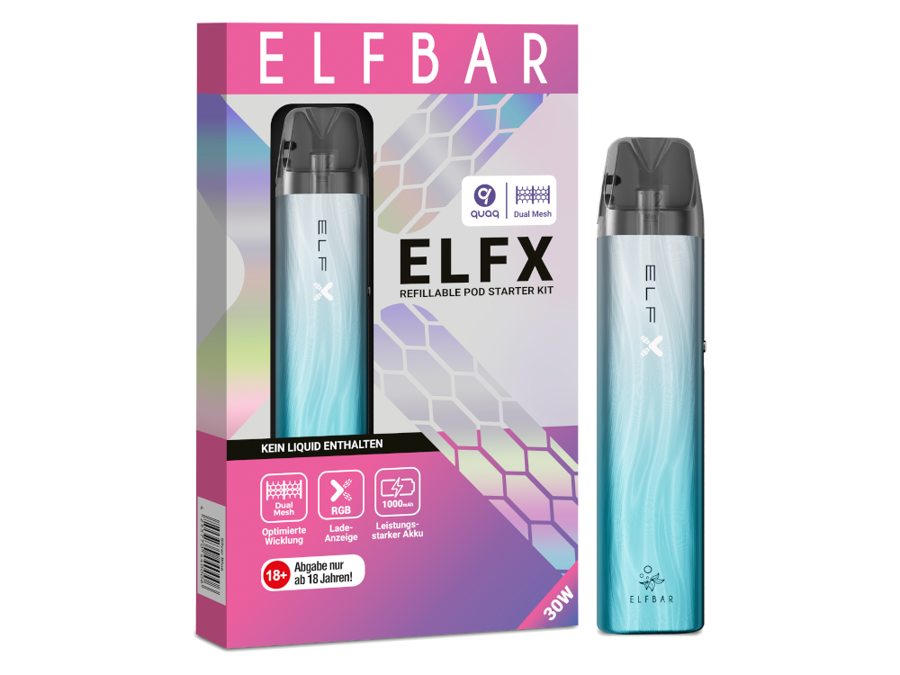 Elfbar - Elfx E-Zigaretten Set silber-blau