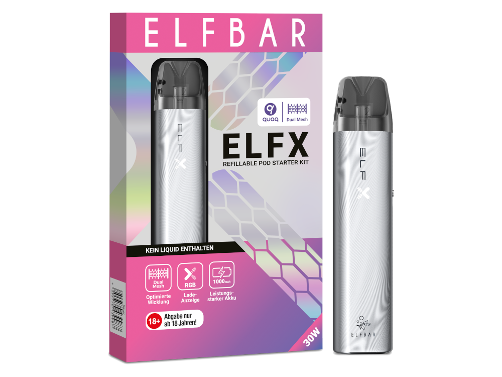 Elfbar - Elfx E-Zigaretten Set silber