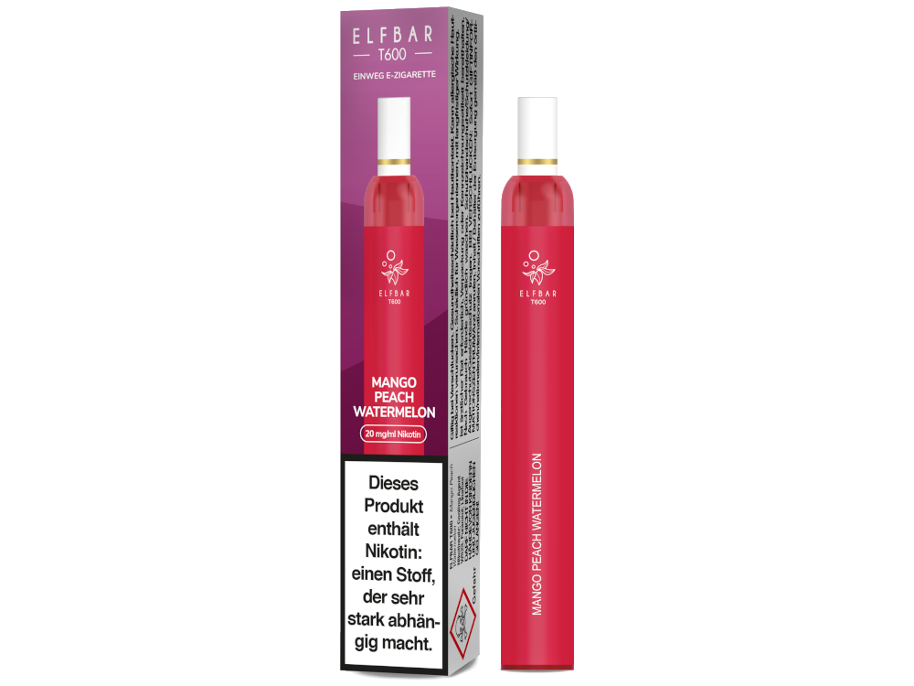 Elfbar - T600 Einweg E-Zigarette - Mango Peach Watermelon 20 mg/ml