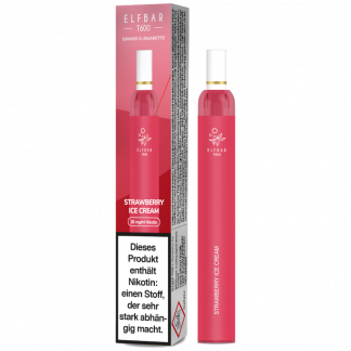 Elfbar - T600 Einweg E-Zigarette - Strawberry Ice Cream 20 mg/ml