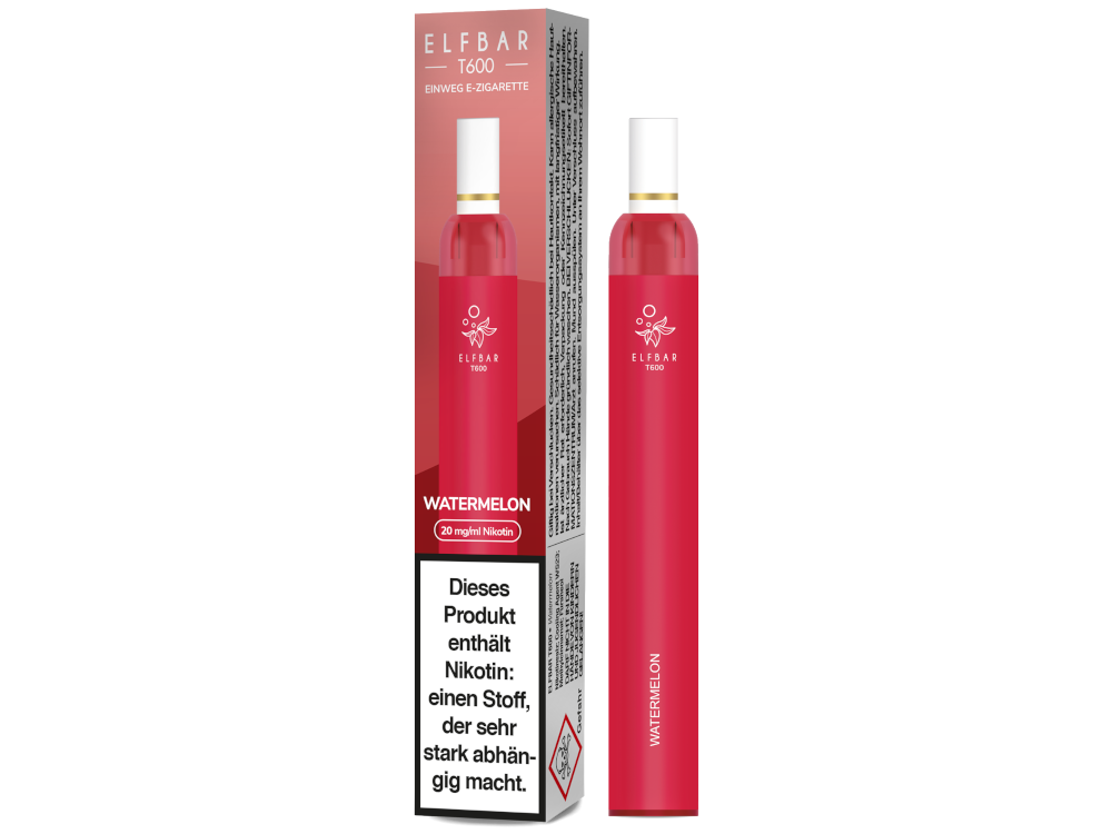 Elfbar - T600 Einweg E-Zigarette - Watermelon 20 mg/ml