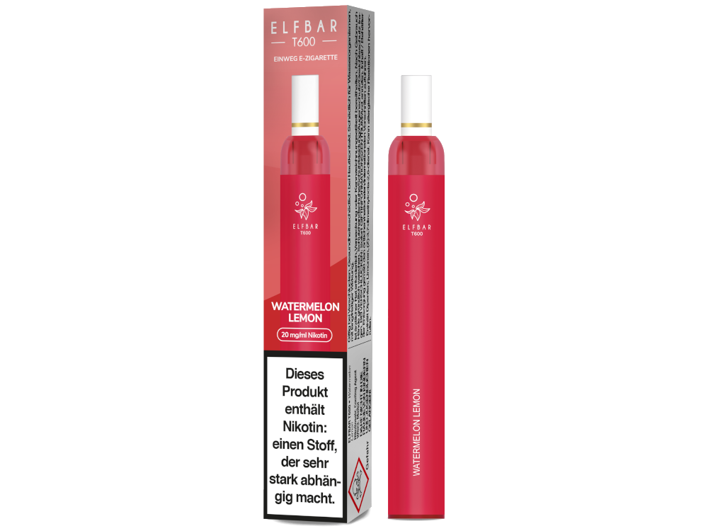 Elfbar - T600 Einweg E-Zigarette - Watermelon Lemon 20 mg/ml