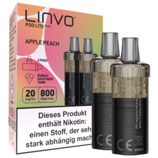 Linvo - Pod Lite Plus Cartridge Apple Peach 20 mg/ml (2 Stück pro Packung)