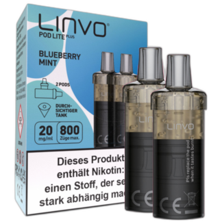 Linvo - Pod Lite Plus Cartridge Blueberry Mint 20 mg/ml (2 Stück pro Packung)
