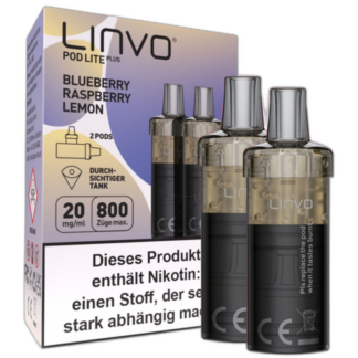 Linvo - Pod Lite Plus Cartridge Blueberry Raspberry Lemon 20 mg/ml (2 Stück pro Packung)