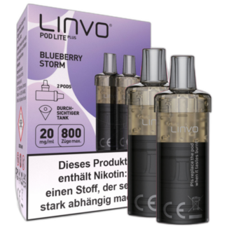 Linvo - Pod Lite Plus Cartridge Blueberry Storm 20 mg/ml (2 Stück pro Packung) 10er Packung