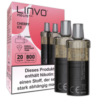 Linvo - Pod Lite Plus Cartridge Cherry Ice 20 mg/ml (2 Stück pro Packung) 10er Packung