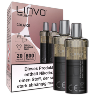 Linvo - Pod Lite Plus Cartridge Cola Ice 20 mg/ml (2 Stück pro Packung) 10er Packung