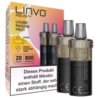 Linvo - Pod Lite Plus Cartridge Lychee Passionfruit 20 mg/ml (2 Stück pro Packung) 10er Packung