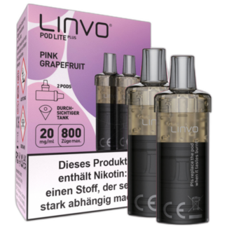 Linvo - Pod Lite Plus Cartridge Pink Grapefruit 20 mg/ml (2 Stück pro Packung) 10er Packung