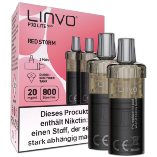 Linvo - Pod Lite Plus Cartridge Red Storm 20 mg/ml (2 Stück pro Packung) 10er Packung
