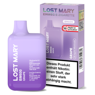 Lost Mary - BM600 Einweg E-Zigarette - Grape 20 mg/ml