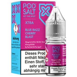 Pod Salt X - Blue Razz Cherry Blast - Nikotinsalz Liquid 10 mg/ml