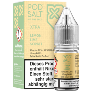 Pod Salt X - Lemon Lime Sorbet - Nikotinsalz Liquid 10 mg/ml