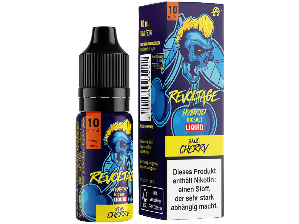 Revoltage - Blue Cherry - Hybrid Nikotinsalz Liquid 10 mg/ml