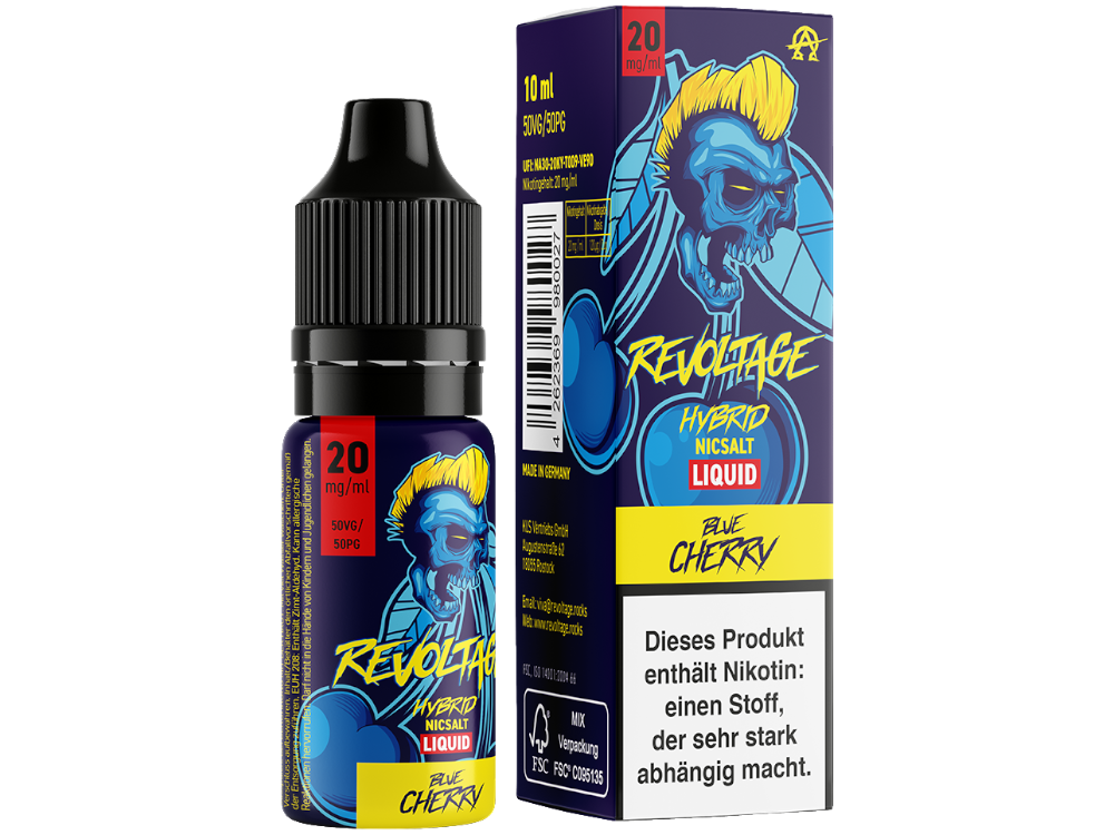 Revoltage - Blue Cherry - Hybrid Nikotinsalz Liquid 20 mg/ml