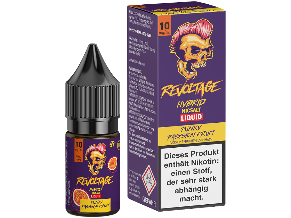 Revoltage - Punky Passion Fruit - Hybrid Nikotinsalz Liquid 10 mg/ml 15er Packung