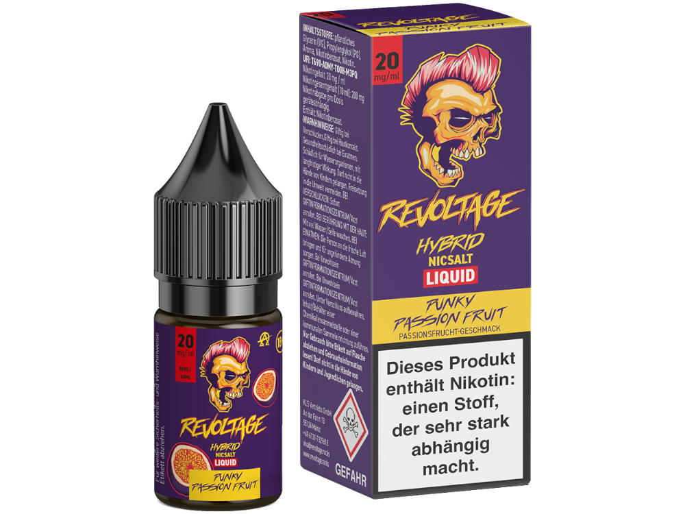 Revoltage - Punky Passion Fruit - Hybrid Nikotinsalz Liquid 20 mg/ml 15er Packung