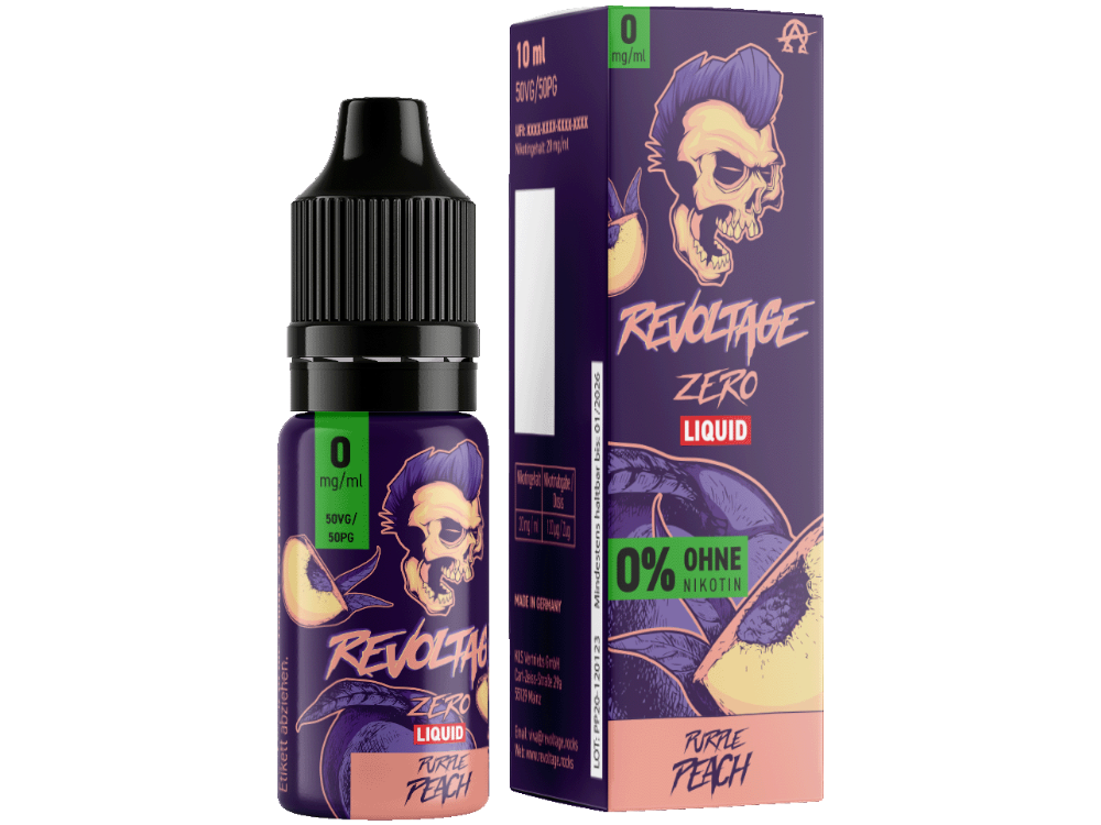 Revoltage - Purple Peach - Hybrid Nikotinsalz Liquid 0 mg/ml