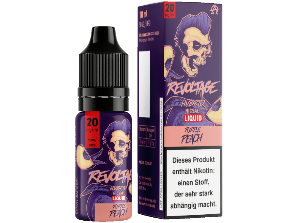 Revoltage - Purple Peach - Hybrid Nikotinsalz Liquid 20 mg/ml 15er Packung
